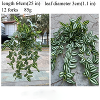 Daun Anggur Buatan, Tanaman Rambat Scindapsus, Tanaman Rambat Boston Ivy Palsu, Untaian Tanaman Rambat untuk Dekorasi Rumah dan Pesta