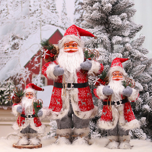 Décorations de Noël 18 pouces 12 pouces 24 pouces Figurine de Père Noël avec sac cadeaux et corne de Noël pour les fêtes de fin d'année, boutique, décoration de la maison - Product Image 3