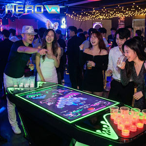 HEROVR Machine de <span class=keywords><strong>jeu</strong></span> de beer pong automatique avec notation, design modulaire en acier inoxydable, pour bars et discothèques - Product Image 1