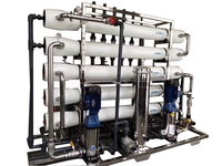 Système de purification d'eau par osmose inverse (RO) industriel et commercial 4000L/H, directement de l'usine, avec pompe et moteur PLC