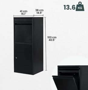 Boîte de livraison de colis personnalisée Boîte de dépôt verrouillable pour colis Stockage de boîtes <span class=keywords><strong>aux</strong></span> <span class=keywords><strong>lettres</strong></span> en acier galvanisé Boîte à colis domestique - Product Image 2