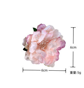 Pinza de pelo de flores de simulación al por mayor, horquilla de flores de tela de color sólido, accesorios para el cabello de vacaciones junto al mar para niñas - Product Image 4