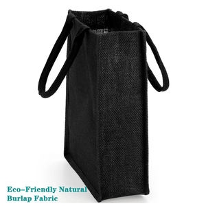 Natural Eco Friendly Black Unique <strong>Custom</strong> Own Design logo Beach Burlap <strong>Tote</strong> Shopper <strong>Jute</strong> <strong>Bag</strong> <strong>Custom</strong> <strong>Printed</strong> - Product Image 3