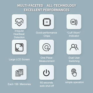 Monitor De Pressão Arterial De Pulso Tensiômetro Display Retroiluminado LCD Esfigmomanômetro Máquina Automática De Pressão Arterial De Punho - Product Image 3