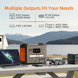เครื่องกำเนิดไฟฟ้าพลังงานแสงอาทิตย์ 2500W 2304Wh LiFePO4 พร้อมชุดแผงโซลาร์เซลล์พับได้ 400W ชาร์จเร็ว สถานีพลังงานสำรอง เครื่องกำเนิดไฟฟ้าพลังงานแสงอาทิตย์ - Product Image 5