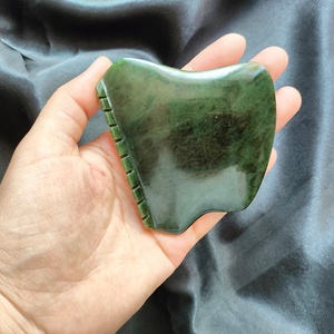Customized Green Nephrite Jade Gua Sha <strong>Scraping</strong> Massage Tool Facial Nephrite Guasha Board Helps Reduce <strong>Muscle</strong> Soreness - Product Image 1