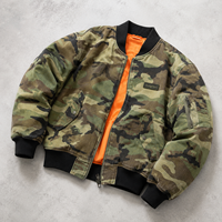 Veste bomber camouflage pour homme sur mesure OEM ODM, veste de pilote rembourrée, poches utilitaires, streetwear, fabricant de vêtements sur mesure
