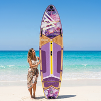 Planche de paddle gonflable 11'6''x35''x6'' violette à livraison rapide, planche de surf gonflable Drop Stitch à vendre