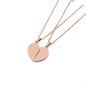 Collar con Colgante <span class=keywords><strong>de</strong></span> Corazón Personalizable, Acero Inoxidable, Chapado en Oro, Estilo Moderno, Minimalista, Joyería con Dije <span class=keywords><strong>de</strong></span> Corazón, Regalo para San Valentín - Product Image 4
