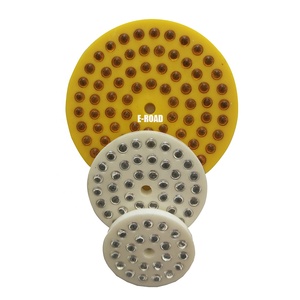 الأبيض الأصفر الأحمر السلامة المرورية 7/23/45/80 جولة بلاستيك عاكس لوحة الزجاج الخرز الطريق عاكس مع حفرة - Product Image 1