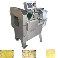 Groenten Snijmachine voor Aardappel Wortel Ui Groene Paprika Selderij RVS Commerciële Snijmachine 300-600kg/u