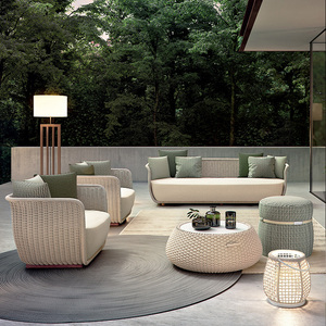 Moderno semplice Set di mobili da esterno giardino Patio <span class=keywords><strong>balcone</strong></span> impermeabile in alluminio Rattan divano componibile - Product Image 1