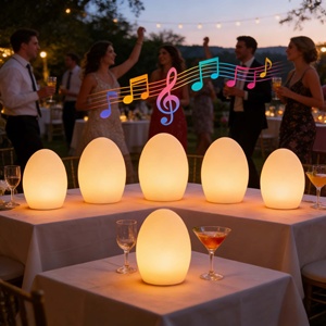 Modern Outdoor Restaurant Table Lights Remote Control DC <strong>Wireless</strong> Charging Rechargeable LED Table <strong>Lamp</strong> - Product Image 3