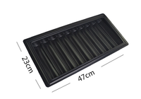 Plateau noir pour jetons de poker 47x23cm, rangement 8 compartiments de qualité casino pour Texas Hold'em, Baccarat et Mahjong, boîte à jetons de machine