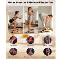 Planche d'équilibre et de stretching 2-en-1 en bois, inclinable à 4 positions, pour mollets et genoux – Meilleure vente