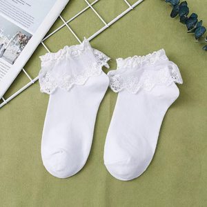 Calcetines <span class=keywords><strong>Boli</strong></span> Lingmeng por encima de la rodilla con lazo de encaje, cálidos y suaves, estilo japonés JK, de algodón - Product Image 3