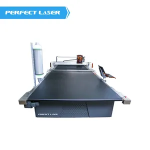 Mesin pemotong kain otomatis sepenuhnya Laser sempurna mesin pemotong kain multi-layer otomatis pisau bergetar
