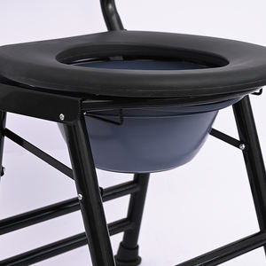 Chaise de toilette pliable pour personnes âgées, hauteur réglable, siège de toilette portable avec dossier pour la maison et l'hôpital - Product Image 4