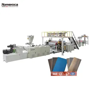Romeroca tiết kiệm năng lượng 460kw 25000-28000(kg/24h) SPC sàn dây chuyền sản xuất máy đùn
