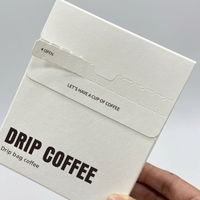 Boîte d'emballage en carton pour café, autoportante, à suspendre à l'oreille, en matériaux recyclés, taille et couleur personnalisables