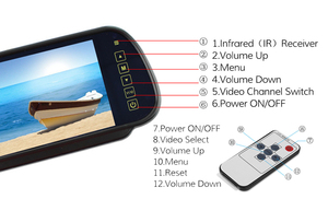 IPoster 7 "écran tactile 2 moniteur de rétroviseur de voiture divisé pour camion - Product Image 3