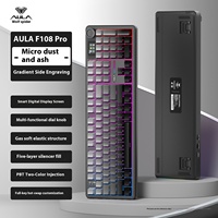 AULA F108pro Clavier mécanique 100% Disposition Clavier de jeu personnalisé dégradé gravé sur le côté RVB à trois modes