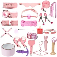 Ensemble de jouets SM Jiuai comprenant des menottes, un fouet, un plug anal, des outils de jeu sexuel pour couples adultes, fabriqué à Ningbo