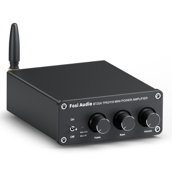 FYX Fosi Audio BT20A Stereo 2-channel Desktop Digital Power Amplifier Board BT 5.0 Version D-Class Mini Power Amplifier