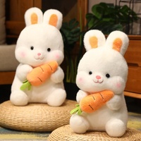 Dessin animé lapin peluche jouet mignon carotte Figural peluche Super doux pondéré soulagement du Stress pour les filles cadeau d'anniversaire ODM