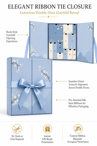 Caja de Regalo de Navidad o Cumpleaños con Logotipo Personalizado, Caja Rígida Vacía para Cuenta Regresiva, Caja de Calendario de Adviento con Papel Metálico - Product Image 2