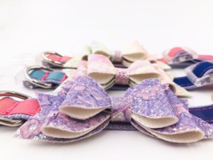 Correa de Collar para perro de diseño brillante, collares de lujo para mascotas, lazo hecho a mano, Collar para perro con correa y cinta - Product Image 5