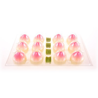 Perzik Holle Chocolade Verjaardagstaart Inserts Fruitige Gearomatiseerde Gecoate Accessoires Voor Bulk Bakbenodigdheden Voor Feesten