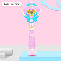 1. Baguette Magique Papillon à Bulles Automatique Électrique avec Lumière LED et Musique, Jouet Portable pour Filles et Enfants
