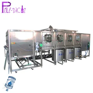 3 / 5 gallon bucket / barrel / gallon bottle water rinser filler capper equipment / plant / machine / system / line