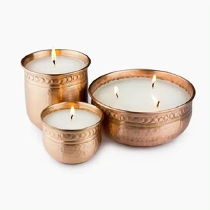 Meilleure vente de bocaux à bougies en métal faits à la main de qualité de différentes couleurs pour la décoration de la maison pour Noël Ramadan mariages de Pâques - Product Image 4