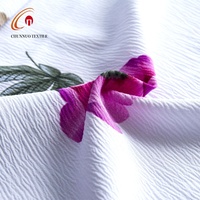 Tissu tissé 100% polyester, douceur 100D, tissu Maza avec effet froissé 130gsm, imprimé floral, pour robe