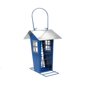 Mangeoire à oiseaux JH-Mech avec fenêtre de visualisation, pour poser ou suspendre, toit amovible, mangeoire à oiseaux en acier anti-écureuil - Product Image 1