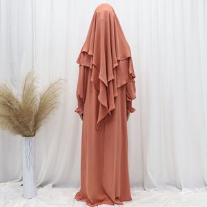 CE Elegante Zwarte Abaya 2025 Hoge Kwaliteit Dubai Effen Kleur Jurk Met Hoofddoek Abaya Lange Mouwen Kleding Islamitische Jurk Dames - Product Image 3