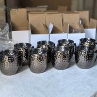 Logo personnalisé, vente en gros, fournitures pour restaurants, 60 ml, 350 ml, 550 ml, personnalisé pour bar, hôtel, tasse à Moscow Mule en acier inoxydable 304