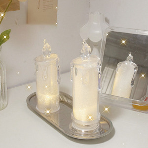 Lampes chauffe-plat électriques sans flamme à LED avec effet de larme Décor de table romantique Maison Saint Valentin Mariage Halloween Fêtes personnalisées - Product Image 4