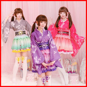 Populaire Bliss Pure <span class=keywords><strong>Land</strong></span> Dress Lovelive Summer Festival Yukata Dress Awakens Makii Kaikiko Kimono japonais avec accessoires - Product Image 2