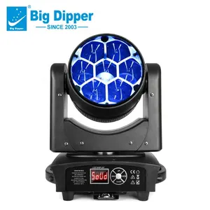 Grande Ourse 7x40w abeille oeil zoom tête mobile lavage lumière 7*40w rgbw 4 en 1 rotatif ktv discothèque tête mobile disco scène lumière