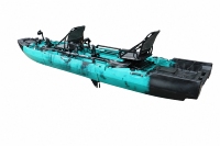 Kayak modulaire tandem à hélice Viking 2026 de 4,5 m (14,9 pi) à double siège, avec moteur électrique et pagaie, pour 2 personnes, pêche, certifié CE