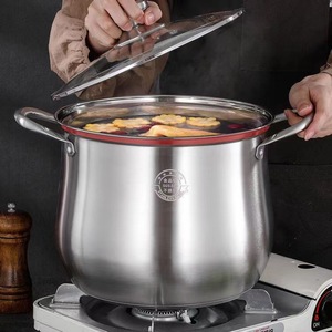 Olla para Sopa de Acero Inoxidable de 5L, Gran Capacidad, Grado Alimenticio SUS304, para Uso Doméstico y Comercial - Product Image 2