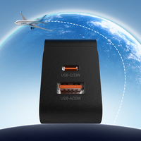 Chargeur rapide LDNIO Q2 33W double port USB C QC3.0 PD avec câble Type C, prise US EU UK pour téléphone portable