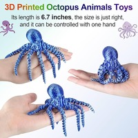 Figurine de pieuvre articulée imprimée en 3D, créature marine flexible et oscillante, jouet anti-stress pour bureau, figurine animale de collection, cadeau