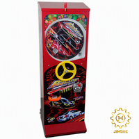 Machine distributrice de jeu de course avec volant rotatif à monnayeur, distributeur de bonbons et jouets pour enfants