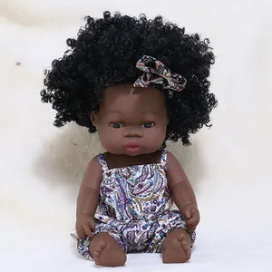 Bonecas de bebê reborn, bonecas de silicone cheias de verão, à prova d' água, brinquedos, amor, presente de natal, 35cm, boneca reborn americana preta
