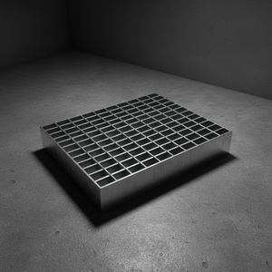 Grille de sol en acier inoxydable électro-forgé à prix d'usine abordable, 25x5 32x5, revêtement en zinc, anti-corrosion, design industriel, extérieur - Product Image 1