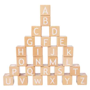 Hoye ремесла: 6-стронние кубики узор ABC строительные блоки высокого качества бук цифровой познание игрушки деревянные развивающие кубики